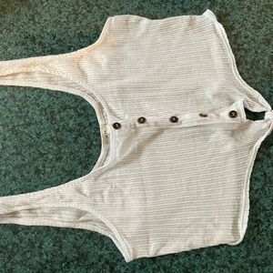 White crop tank top